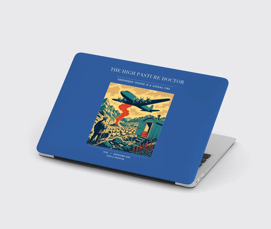 VINTAGE G4348 - The High Pasture Doctor - Designed MacBook Cases design on blue