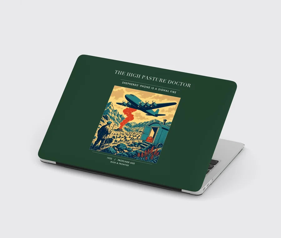 VINTAGE G4348 - The High Pasture Doctor - Designed MacBook Cases design on darkgreen