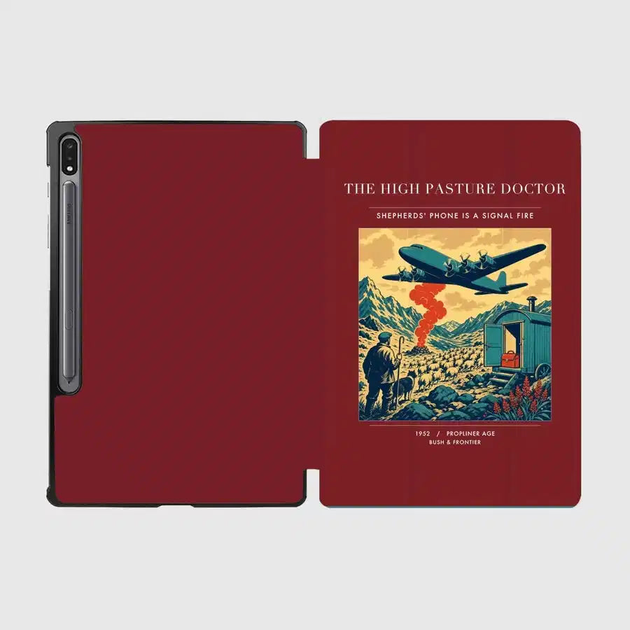 VINTAGE G4348 - The High Pasture Doctor - Designed iPad & Samsung Tablet Cases design on darkred samsung