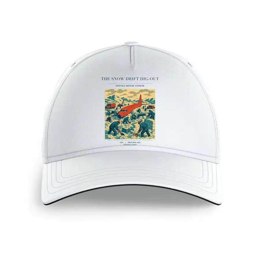 VINTAGE G4355 - The Snow Drift Dig-Out - Printed Hat design on white