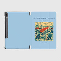 Thumbnail for VINTAGE G4355 - The Snow Drift Dig-Out - Designed iPad & Samsung Tablet Cases design on lightblue samsung