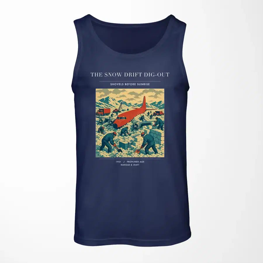 VINTAGE G4355 - The Snow Drift Dig-Out - Designed Tank Tops design on darkblue