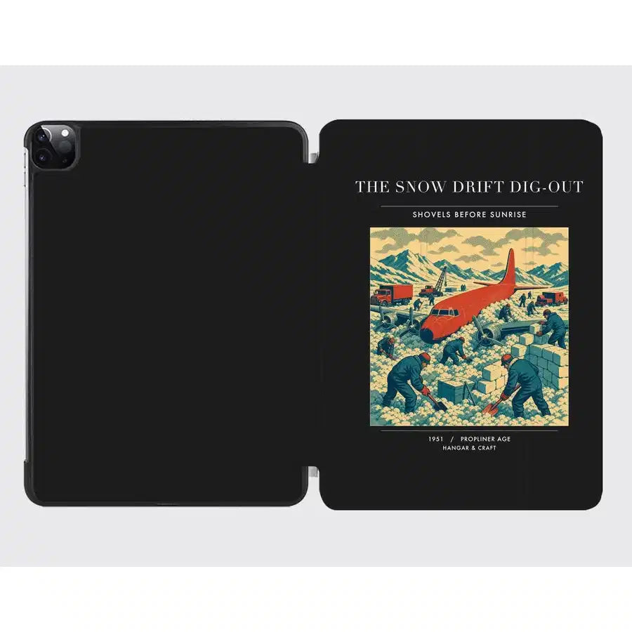 VINTAGE G4355 - The Snow Drift Dig-Out - Designed iPad & Samsung Tablet Cases design on black ipad