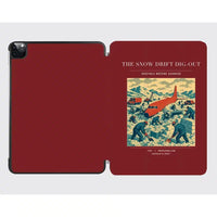 Thumbnail for VINTAGE G4355 - The Snow Drift Dig-Out - Designed iPad & Samsung Tablet Cases design on darkred ipad