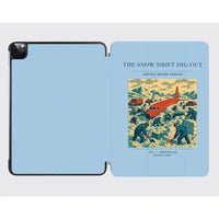 Thumbnail for VINTAGE G4355 - The Snow Drift Dig-Out - Designed iPad & Samsung Tablet Cases design on lightblue ipad