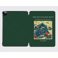 Thumbnail for VINTAGE G4356 - The Hot Engine Tent - Designed iPad & Samsung Tablet Cases design on darkgreen ipad