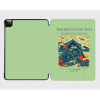 Thumbnail for VINTAGE G4356 - The Hot Engine Tent - Designed iPad & Samsung Tablet Cases design on lightgreen ipad