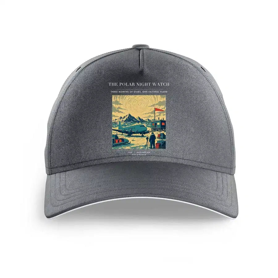VINTAGE G4357 - The Polar Night Watch - Printed Hat design on gray