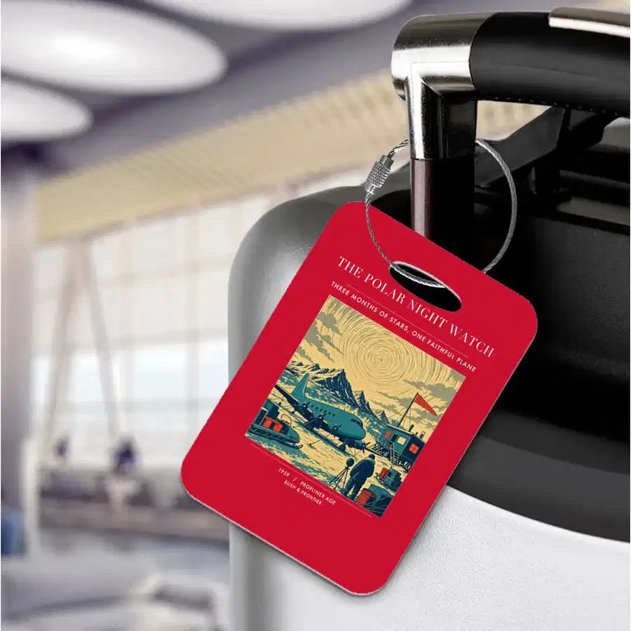 VINTAGE G4357 - The Polar Night Watch - Acrylic Luggage Tags design on red