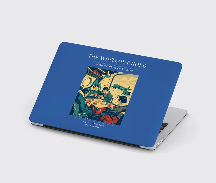 VINTAGE G4359 - The Whiteout Hold - Designed MacBook Cases design on blue