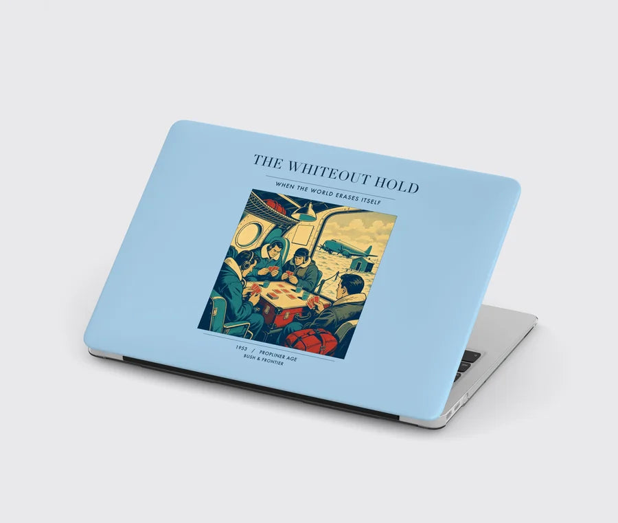 VINTAGE G4359 - The Whiteout Hold - Designed MacBook Cases design on lightblue