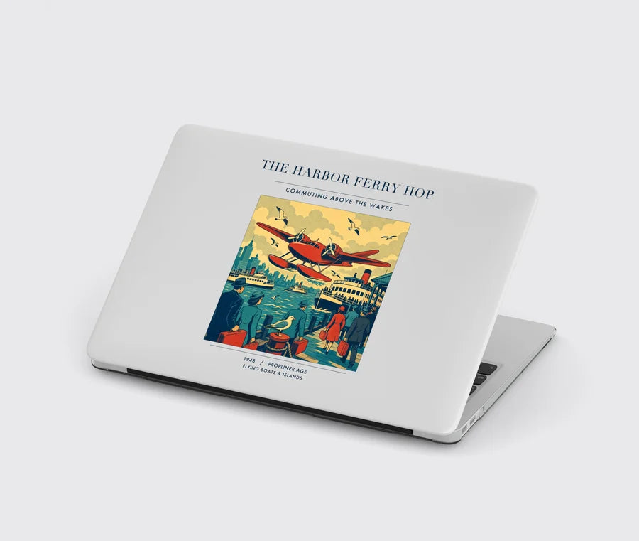 VINTAGE G4361 - The Harbor Ferry Hop - Designed MacBook Cases design on lightgray