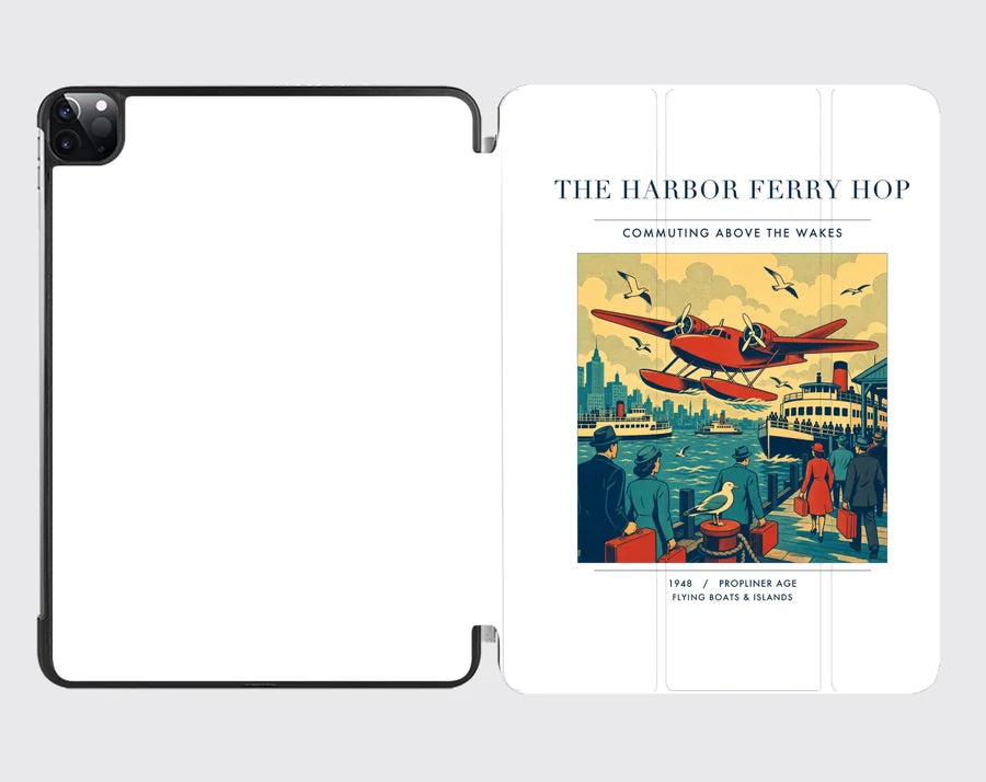 VINTAGE G4361 - The Harbor Ferry Hop - Designed iPad & Samsung Tablet Cases design on white ipad