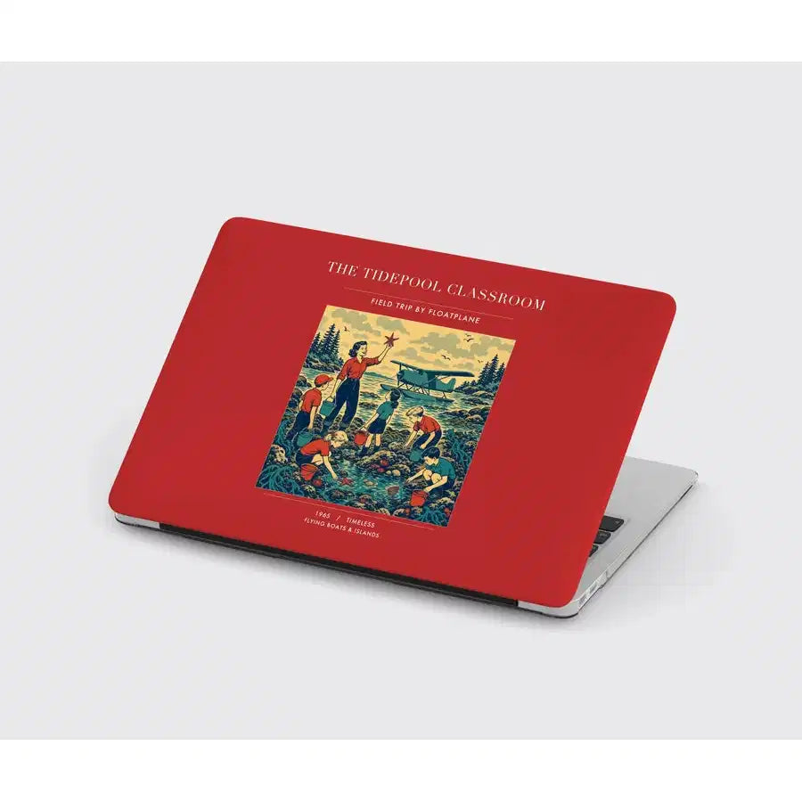 VINTAGE G4366 - The Tidepool Classroom - Designed MacBook Cases design on red