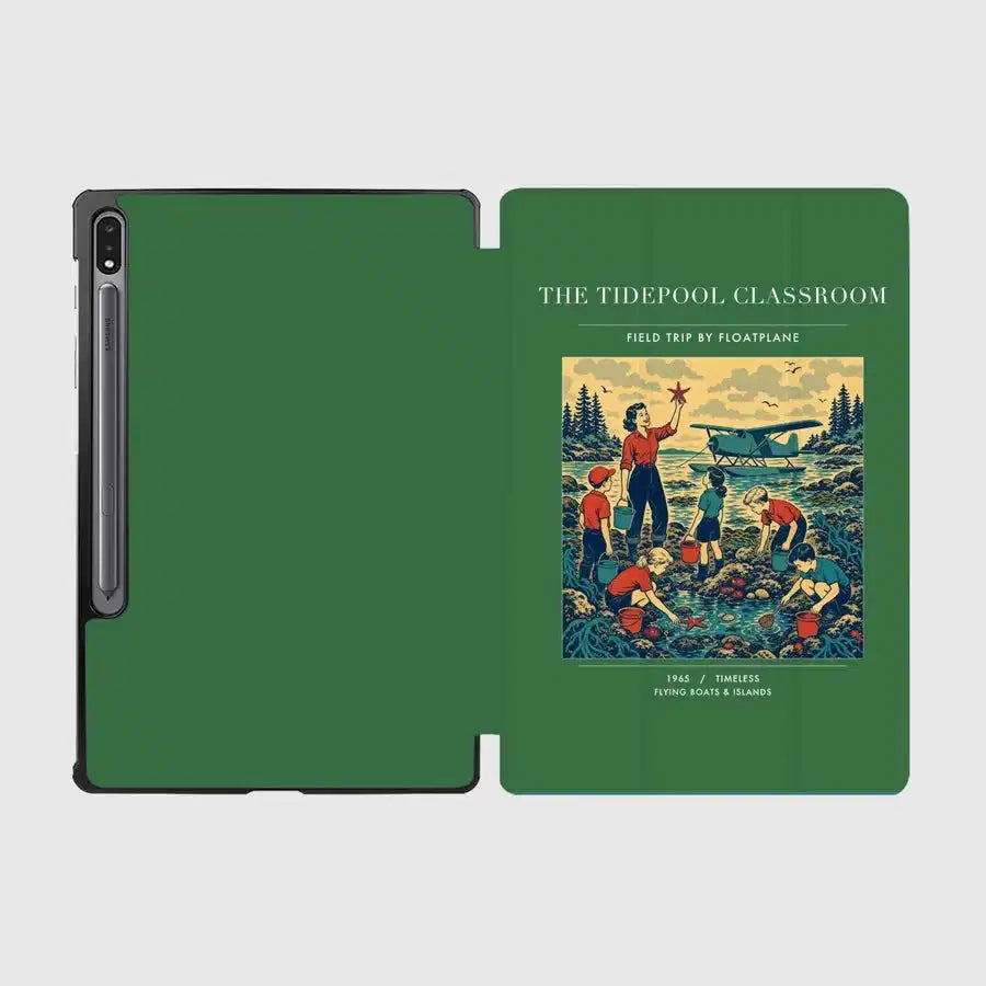 VINTAGE G4366 - The Tidepool Classroom - Designed iPad & Samsung Tablet Cases design on green samsung