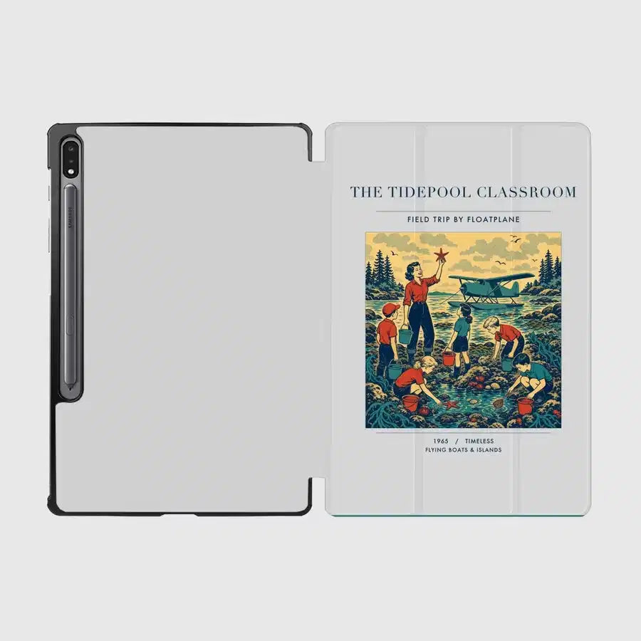 VINTAGE G4366 - The Tidepool Classroom - Designed iPad & Samsung Tablet Cases design on lightgray samsung