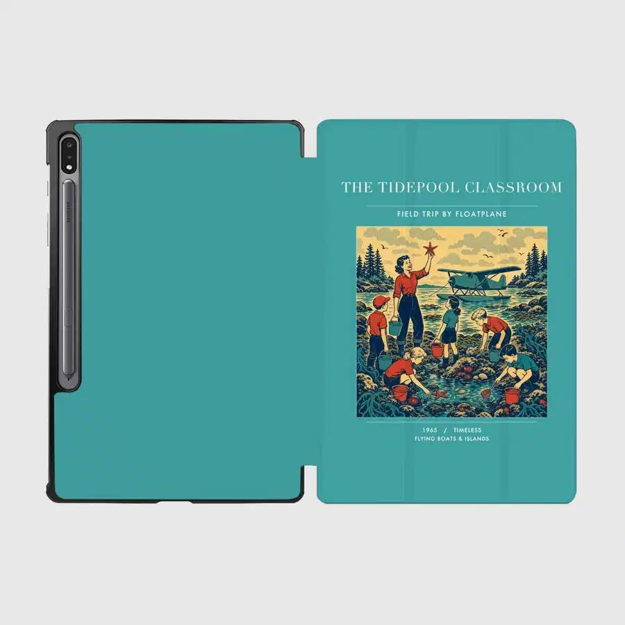 VINTAGE G4366 - The Tidepool Classroom - Designed iPad & Samsung Tablet Cases design on turquoise samsung
