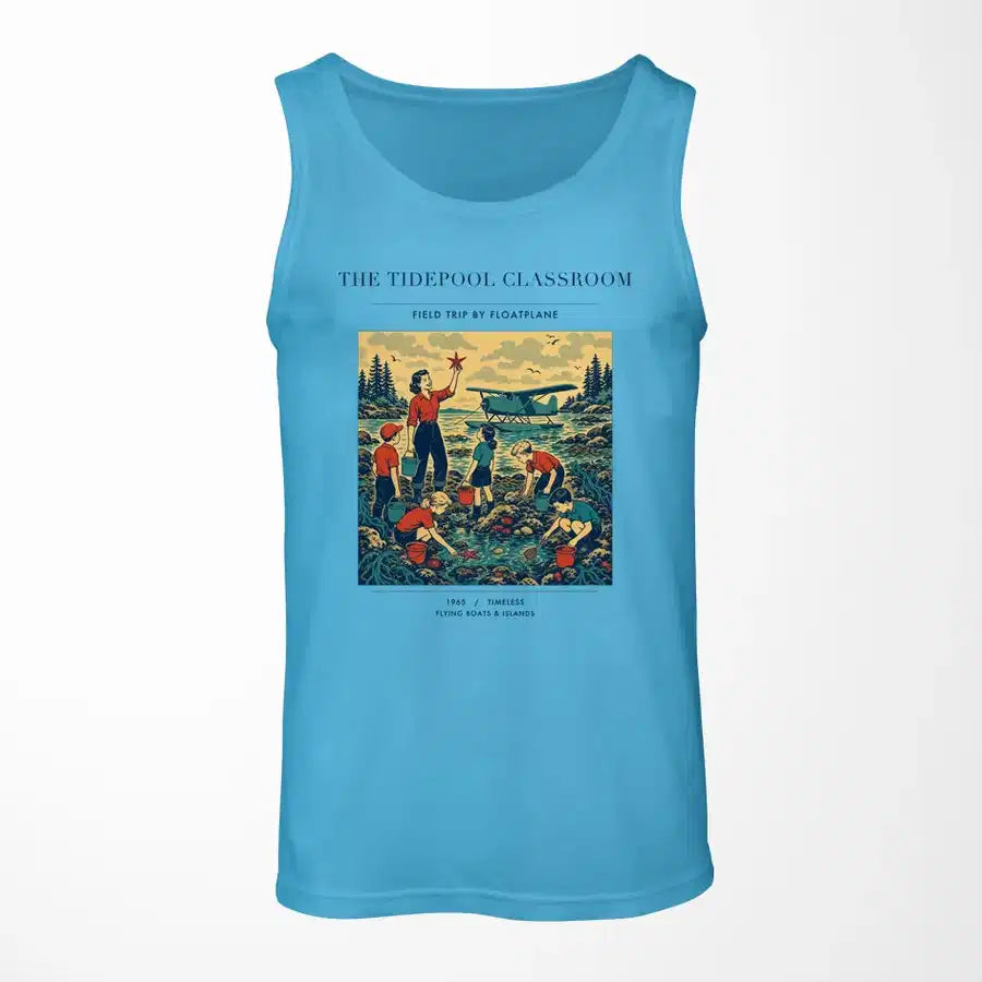 VINTAGE G4366 - The Tidepool Classroom - Designed Tank Tops design on skyblue