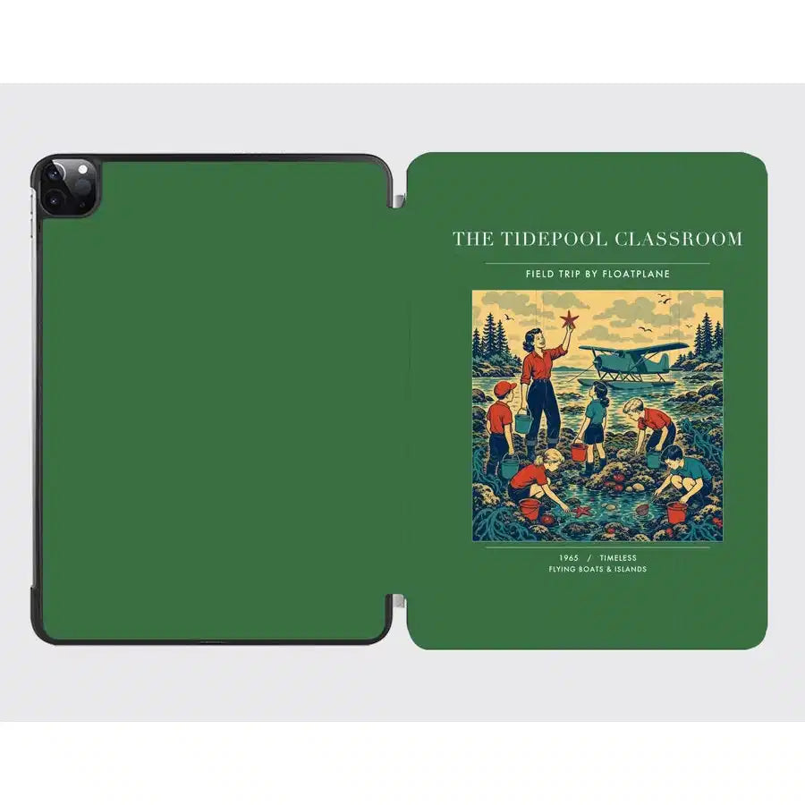 VINTAGE G4366 - The Tidepool Classroom - Designed iPad & Samsung Tablet Cases design on green ipad