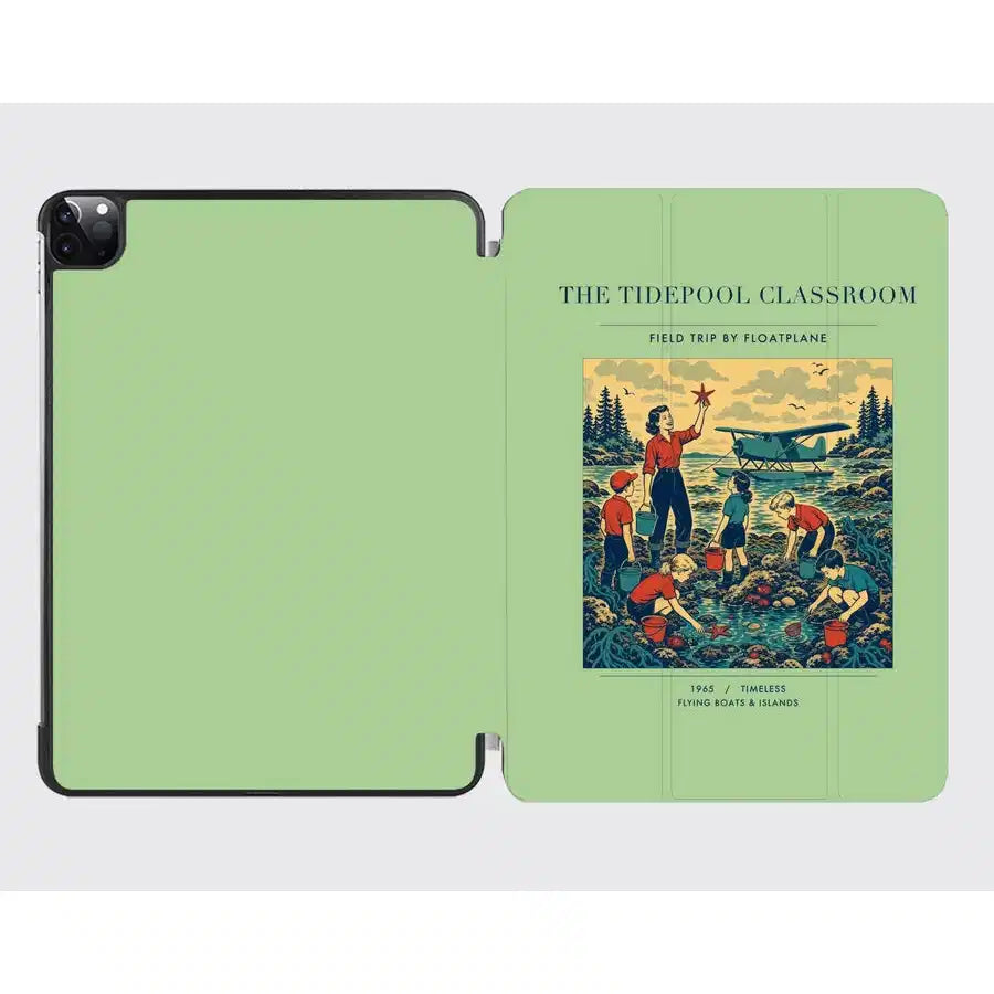 VINTAGE G4366 - The Tidepool Classroom - Designed iPad & Samsung Tablet Cases design on lightgreen ipad