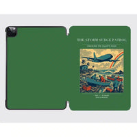 Thumbnail for VINTAGE G4367 - The Storm Surge Patrol - Designed iPad & Samsung Tablet Cases design on green ipad