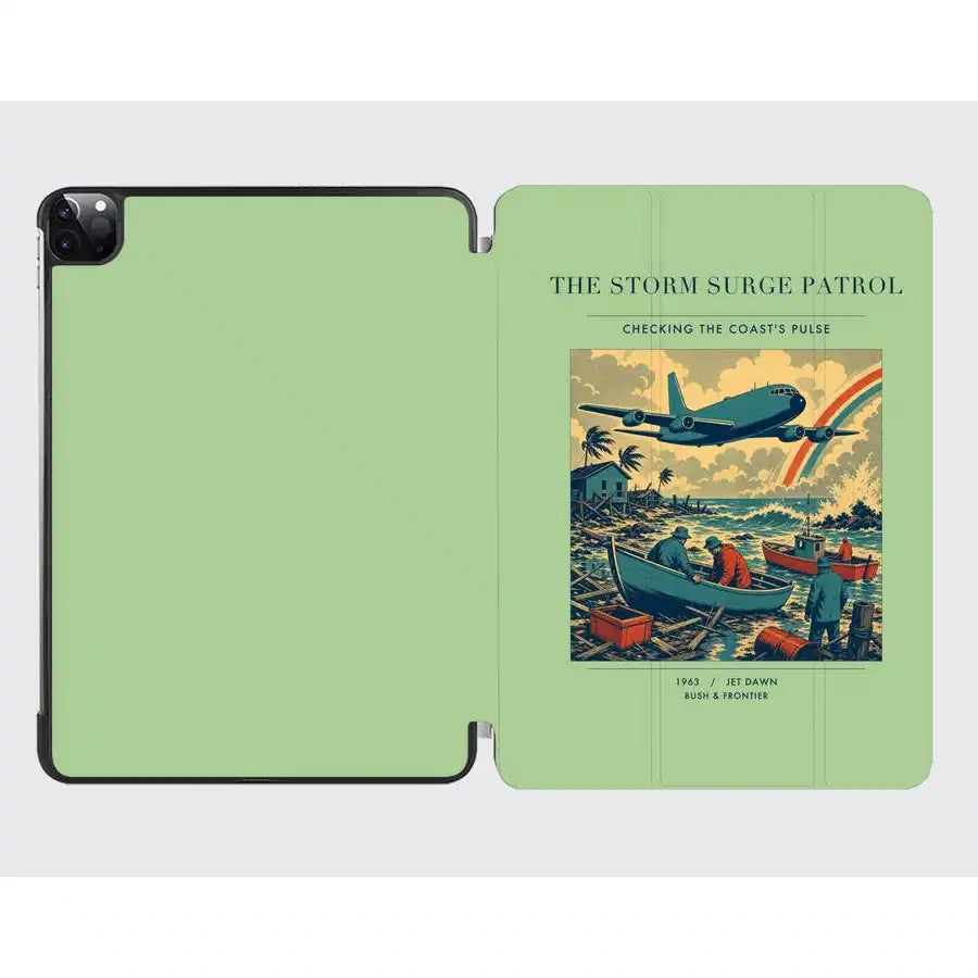 VINTAGE G4367 - The Storm Surge Patrol - Designed iPad & Samsung Tablet Cases design on lightgreen ipad