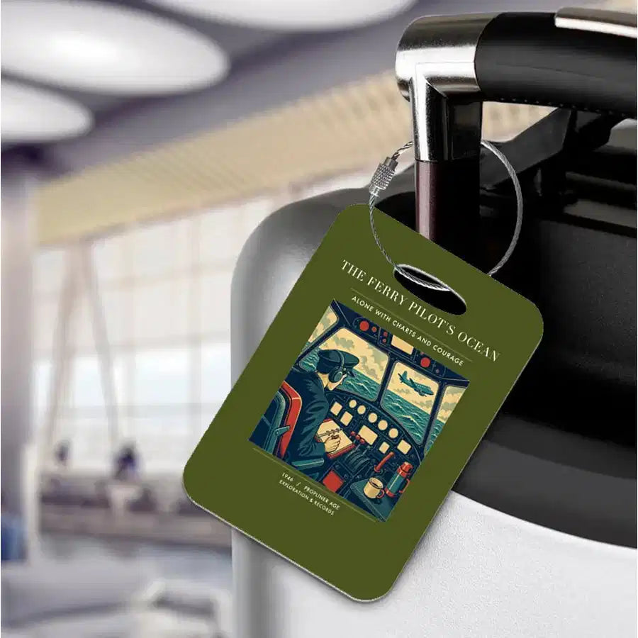 VINTAGE G4368 - The Ferry Pilot's Ocean - Acrylic Luggage Tags design on greenarmy
