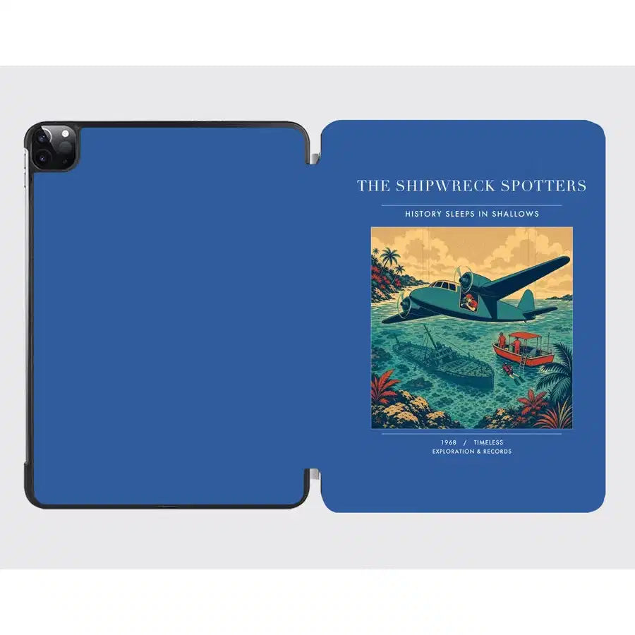 VINTAGE G4369 - The Shipwreck Spotters - Designed iPad & Samsung Tablet Cases design on blue ipad