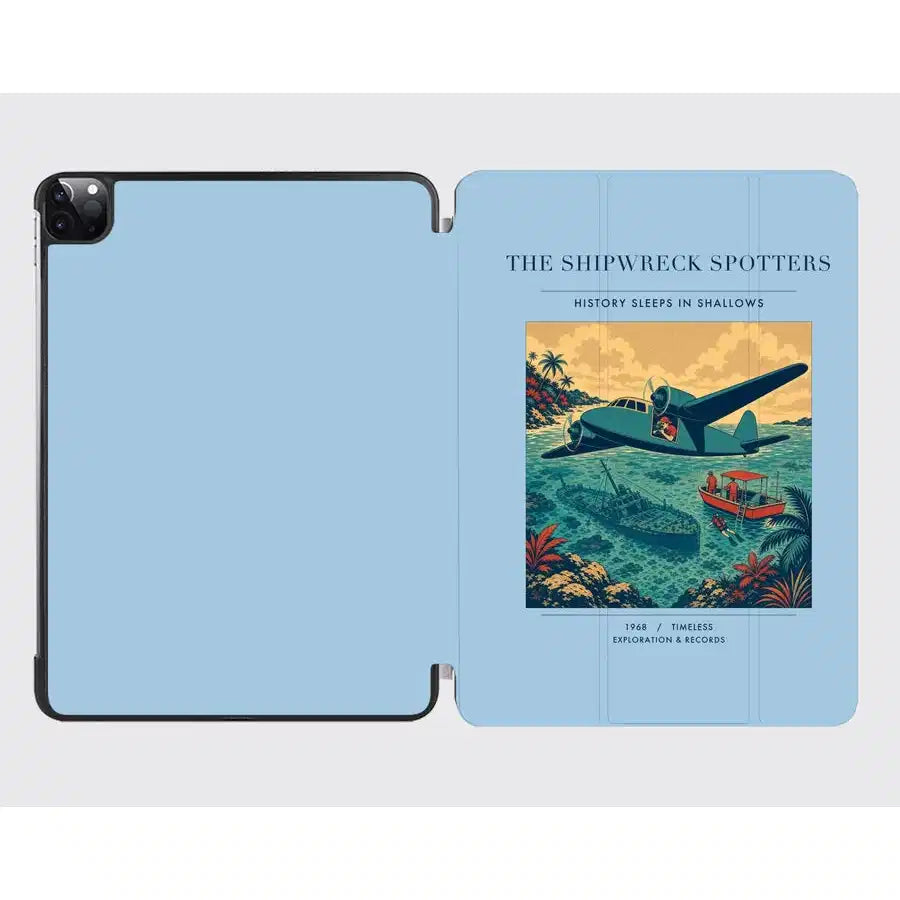 VINTAGE G4369 - The Shipwreck Spotters - Designed iPad & Samsung Tablet Cases design on lightblue ipad