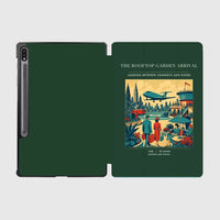 Thumbnail for VINTAGE G4371 - The Rooftop Garden Arrival - Designed iPad & Samsung Tablet Cases design on darkgreen samsung