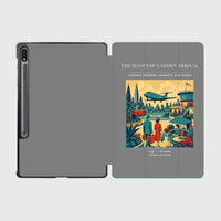 Thumbnail for VINTAGE G4371 - The Rooftop Garden Arrival - Designed iPad & Samsung Tablet Cases design on gray samsung