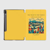 Thumbnail for VINTAGE G4372 - The Tram To The Tarmac - Designed iPad & Samsung Tablet Cases design on yellow samsung
