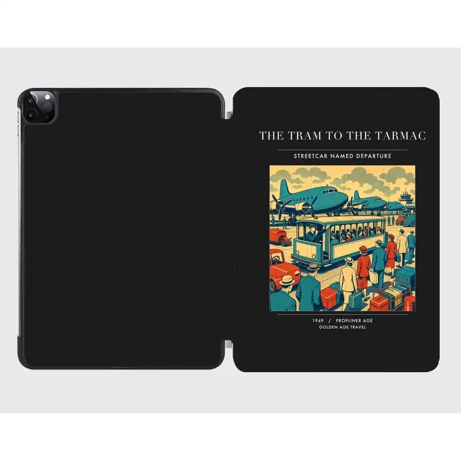 VINTAGE G4372 - The Tram To The Tarmac - Designed iPad & Samsung Tablet Cases design on black ipad