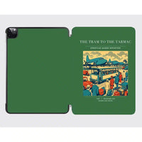 Thumbnail for VINTAGE G4372 - The Tram To The Tarmac - Designed iPad & Samsung Tablet Cases design on green ipad