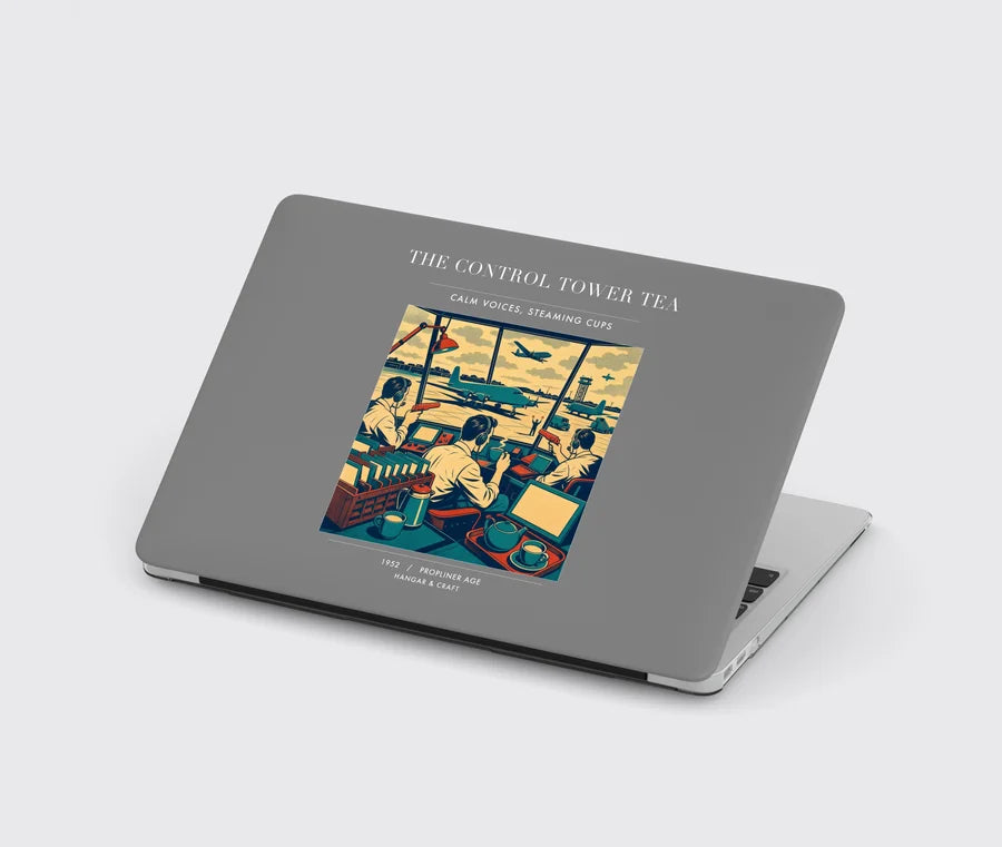 VINTAGE G4375 - The Control Tower Tea - Designed MacBook Cases design on gray