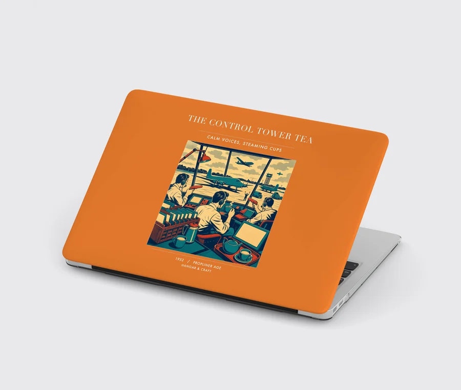 VINTAGE G4375 - The Control Tower Tea - Designed MacBook Cases design on orange