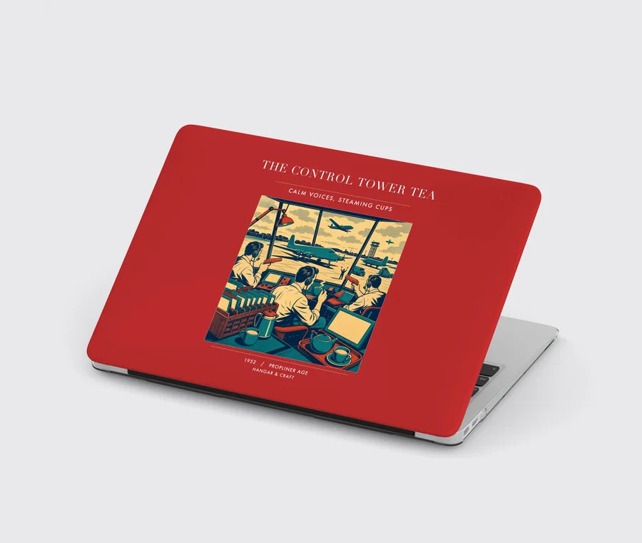 VINTAGE G4375 - The Control Tower Tea - Designed MacBook Cases design on red