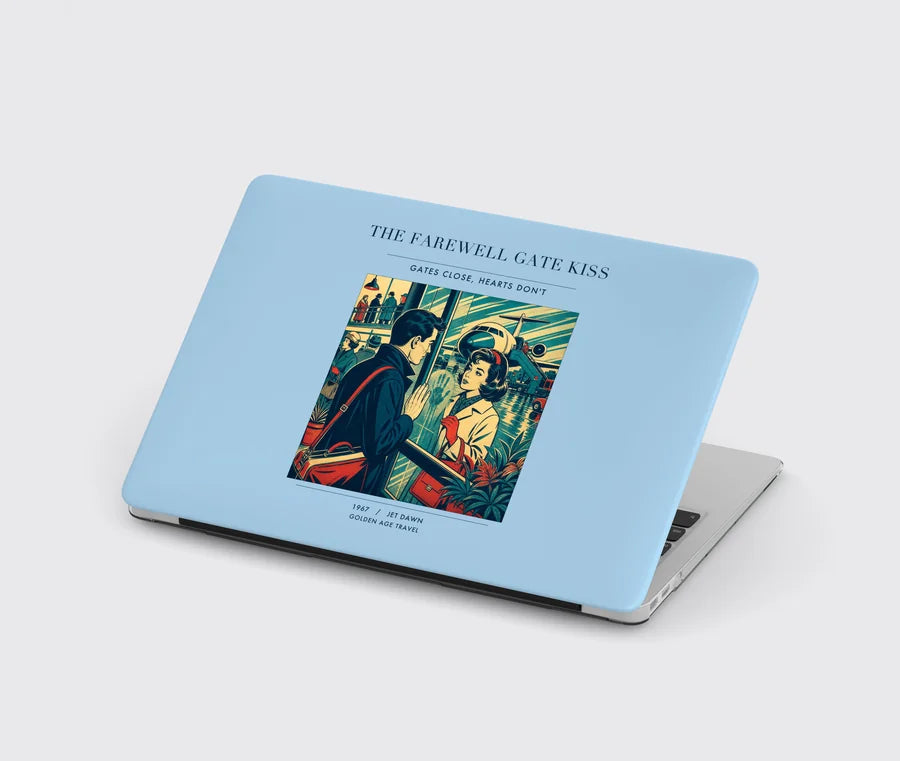 VINTAGE G4380 - The Farewell Gate Kiss - Designed MacBook Cases design on lightblue