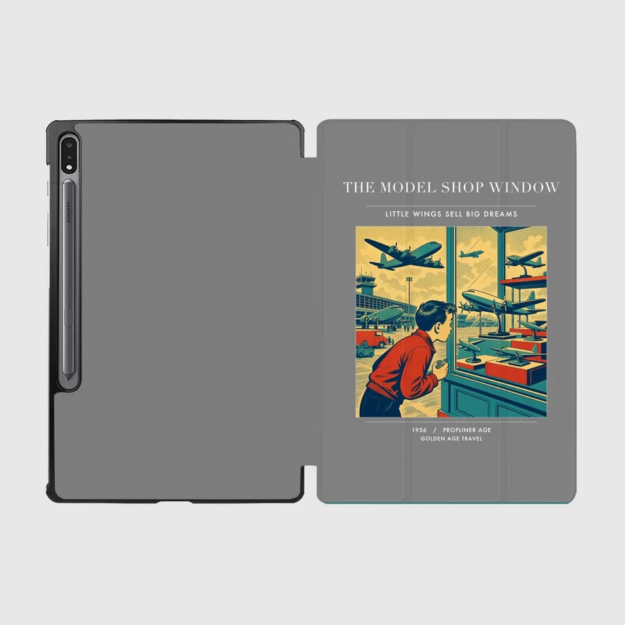 VINTAGE G4381 - The Model Shop Window - Designed iPad & Samsung Tablet Cases design on gray samsung