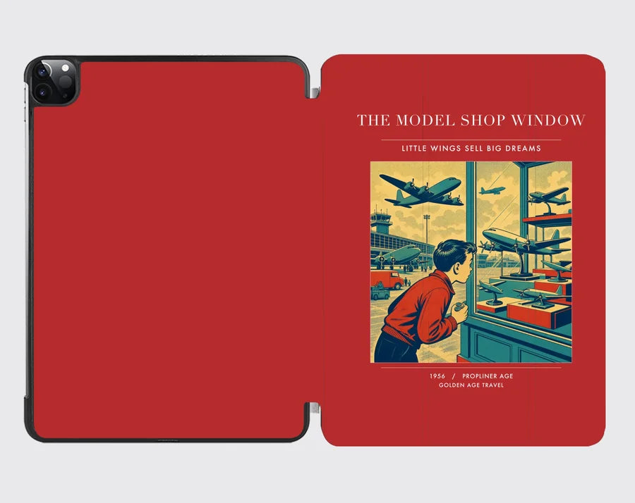 VINTAGE G4381 - The Model Shop Window - Designed iPad & Samsung Tablet Cases design on red ipad