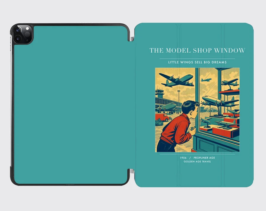 VINTAGE G4381 - The Model Shop Window - Designed iPad & Samsung Tablet Cases design on turquoise ipad