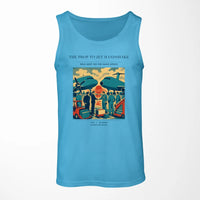 Thumbnail for VINTAGE G4385 - The Prop To Jet Handshake - Designed Tank Tops design on skyblue