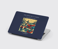 Thumbnail for VINTAGE G4398 - The Maple Run Landing - Designed MacBook Cases design on navyblue