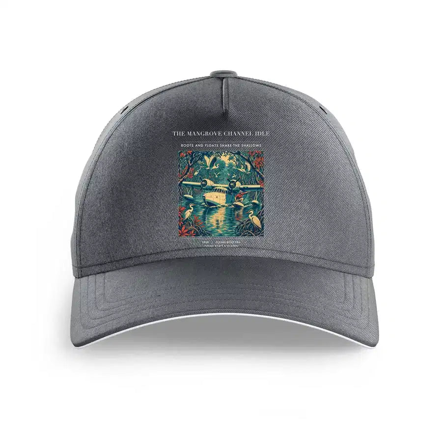 VINTAGE G4401 - The Mangrove Channel Idle - Printed Hat design on gray