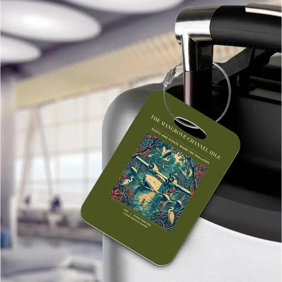 VINTAGE G4401 - The Mangrove Channel Idle - Acrylic Luggage Tags design on greenarmy