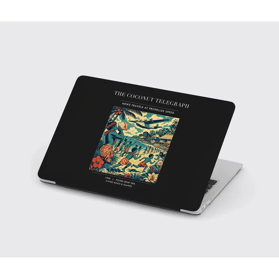 VINTAGE G4402 - The Coconut Telegraph - Designed MacBook Cases design on black