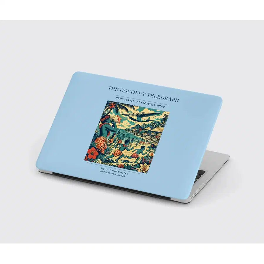 VINTAGE G4402 - The Coconut Telegraph - Designed MacBook Cases design on lightblue