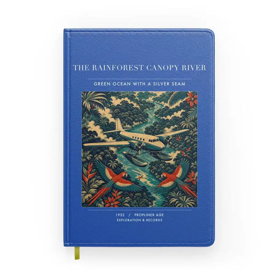 VINTAGE G4403 - The Rainforest Canopy River - Designed Notebooks design on blue