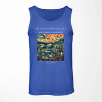 Thumbnail for VINTAGE G4411 - The Dawn Patrol Of Gulls - Designed Tank Tops design on blue