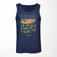Thumbnail for VINTAGE G4411 - The Dawn Patrol Of Gulls - Designed Tank Tops design on darkblue